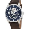 Montre Homme Hamilton Jazzmaster Skeleton Bracelet Cuir Cadran Bleu Automatique H42535541