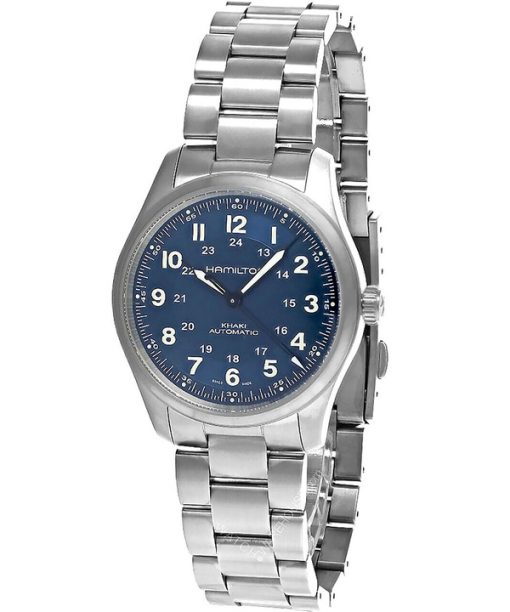 Montre Homme Hamilton Khaki Field Titane Cadran Bleu Automatique H70205140 100M