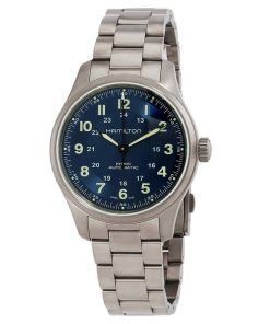 Montre Homme Hamilton Khaki Field Titane Cadran Bleu Automatique H70545140 100M