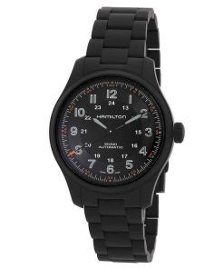 Montre Homme Hamilton Khaki Field Titane Cadran Noir Automatique H70665130 100M