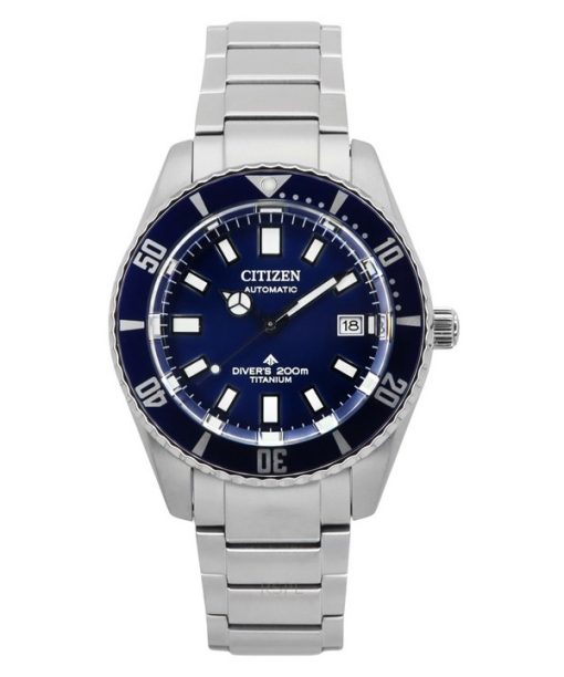 Montre de plongée automatique Citizen Promaster Fujitsubo Super Titanium avec cadran bleu NB6021-68L 200 m pour homme