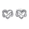 Boucles d',oreilles à tige Pandora Sparkling Infinity Heart 292667C01 pour femme