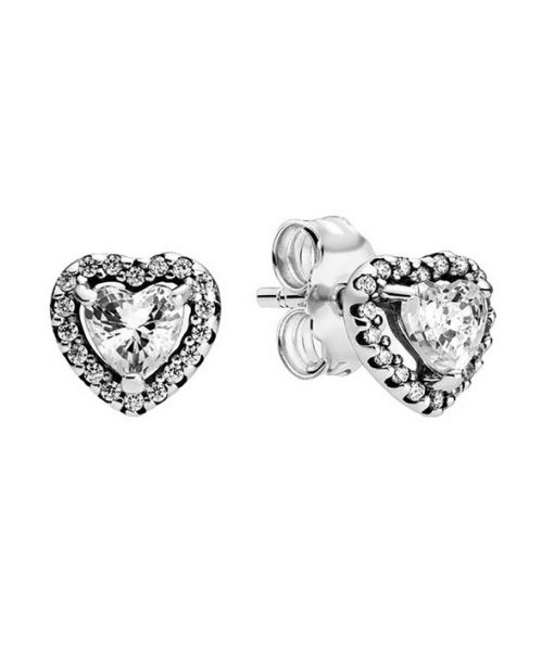 Boucles d&#39,oreilles à tige Pandora Elevated Heart 298427C01 pour femme