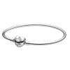 Bracelet jonc à fermoir en cœur Pandora Moments 596268-17 pour femme