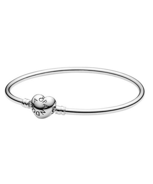 Bracelet jonc à fermoir en cœur Pandora Moments 596268-17 pour femme