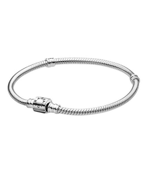 Bracelet à chaîne serpent Pandora Moments avec fermoir à barillet 598816C00-20 pour femme