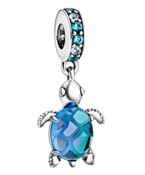 Charm pendentif tortue de mer en verre de Murano Pandora 798939C01 pour femme