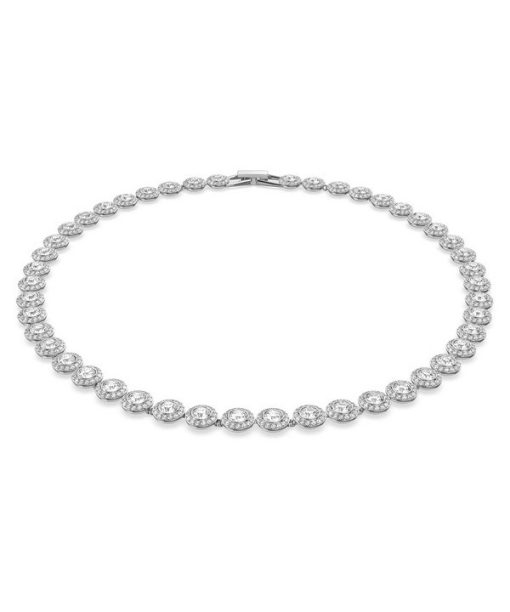 Collier tennis Swarovski Una Angelic en cristaux transparents et plaqué rhodium 5117703 pour femme