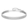 Bracelet de tennis Swarovski Matrix en cristaux transparents et plaqué rhodium 5221397 pour femme