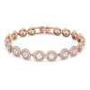 Bracelet de tennis Swarovski Una Angelic en cristaux transparents et plaqué or rose 5240513 pour femme