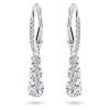 Boucles d',oreilles créoles Swarovski Stilla Attract en plaqué rhodium et zircone 5416155 pour femme