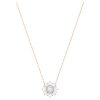 Pendentif Swarovski Idyllia plaqué or rose et zircone 5451376 pour femme