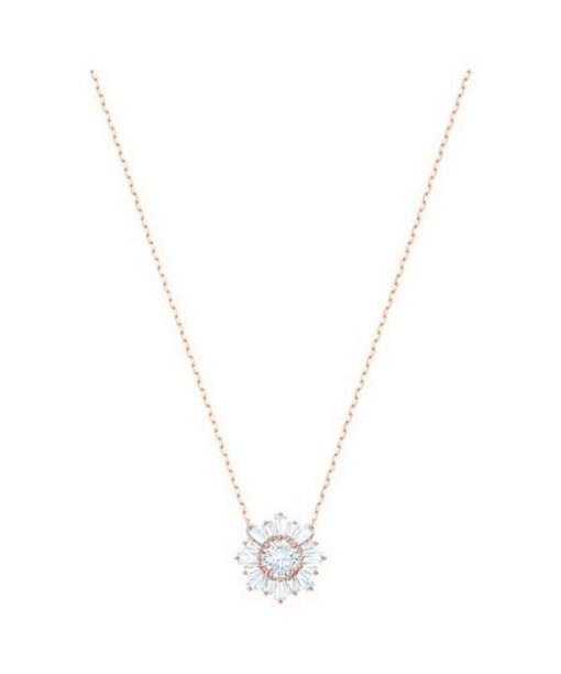 Pendentif Swarovski Idyllia plaqué or rose et zircone 5451376 pour femme