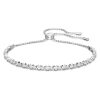 Bracelet de tennis Swarovski Matrix en cristaux transparents et plaqué rhodium 5465384 pour femme