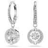 Boucles d',oreilles pendantes Swarovski Una en plaqué rhodium et zircone 5504652 pour femme