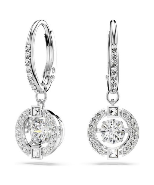 Boucles d&#39,oreilles pendantes Swarovski Una en plaqué rhodium et zircone 5504652 pour femme