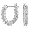 Boucles d',oreilles créoles Swarovski Matrix Vittore en plaqué rhodium et zircone 5562126 pour femme