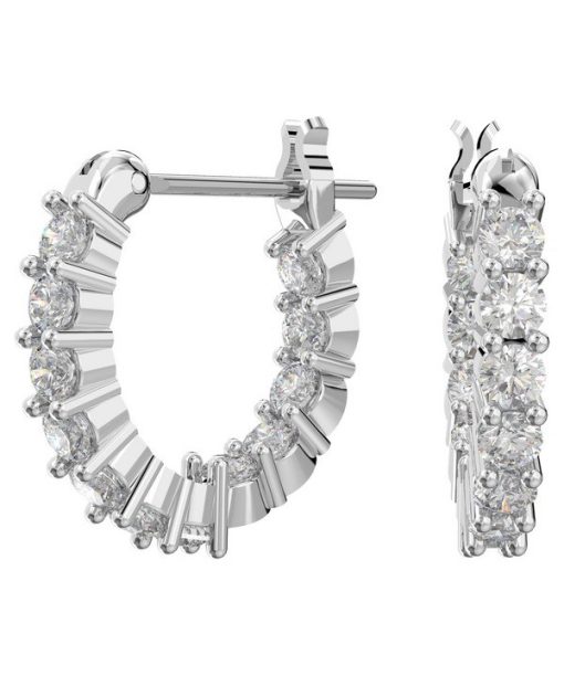 Boucles d&#39,oreilles créoles Swarovski Matrix Vittore en plaqué rhodium et zircone 5562126 pour femme