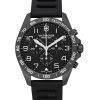 Montre chronographe Victorinox Swiss Army Fieldforce Sport pour homme avec bracelet en caoutchouc et cadran noir à quartz 241926