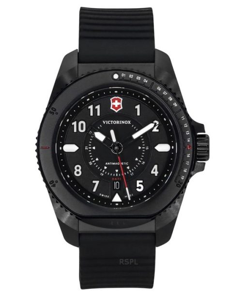 Montre homme Victorinox Swiss Army Journey 1884 avec bracelet en caoutchouc et cadran noir, 241982, 200 m