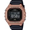 Montre à quartz Casio Standard Digital avec bracelet en résine W-218HM-5BV pour homme