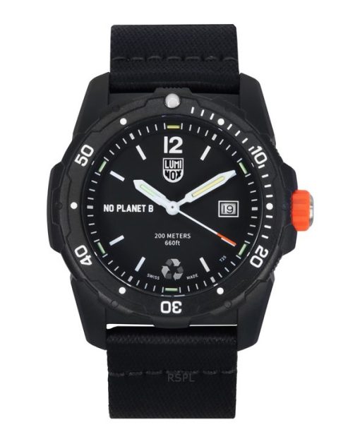 Montre de plongée à quartz Luminox Bear Grylls Survival ECO NO PLANET B avec bracelet en plastique recyclé XB.3722.ECO 200M pour