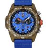 Montre de plongée à quartz Luminox Bear Grylls Survival Master ECO Tide Chronograph à cadran bleu XB.3743.ECO 200M pour homme