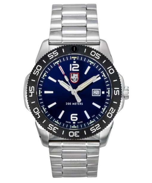 Montre homme Luminox Pacific Diver en acier inoxydable avec cadran bleu et quartz XS.3123 200M