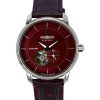 Montre Homme Zeppelin LZ 120 Bodensee Bracelet Cuir Cadran Coeur Ouvert Rouge Automatique 81665