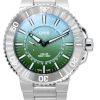 Montre de plongée automatique Oris Aquis analogique édition limitée cadran vert 01 743 7734 4197-Set 300M pour homme avec bracel