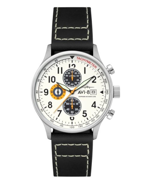 Montre chronographe classique AVI-8 Hawker Hurricane édition Imperial War Museums cadran blanc à quartz AV-4011-1E pour homme