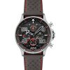 Montre chronographe AVI-8 Hawker Typhoon Coningham pour homme avec bracelet en cuir et cadran noir à quartz AV-4093-0A