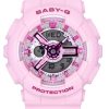 Montre analogique numérique Casio Baby-G pour femme avec bracelet en résine rose et cadran rose BA-110YK-4A, 100 m