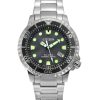 Montre de plongée Citizen Promaster Dive Eco-Drive en acier inoxydable avec cadran gris BN0167-50H 200M pour homme