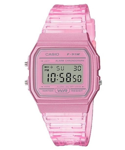 Montre unisexe Casio Youth Pink Resin Digital F-91WS-4 F91WS-4