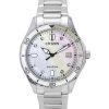 Montre pour femme Citizen Marine Eco-Drive avec accents en cristal, cadran en acier inoxydable et nacre, FE6170-88D, 100 m