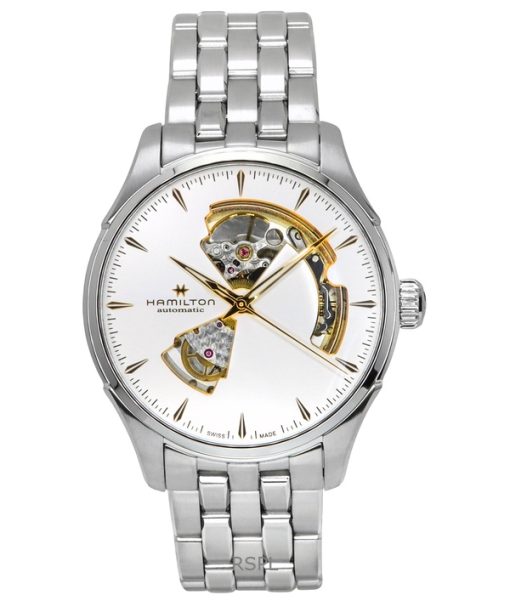 Montre Homme Hamilton Jazzmaster Acier Inoxydable Cadran Argenté Ouvert Automatique H32675151