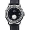 Montre automatique pour homme Orient Classic Bambino Version 2 avec bracelet en cuir et cadran noir RA-AP0101B