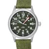 Montre de terrain pour homme Ratio Quest avec bracelet en toile saphir et cadran vert kaki à quartz RTQ029 100M Édition Lewis et