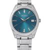 Montre Seiko Classic en acier inoxydable avec cadran bleu et quartz SUR525P1 100M pour homme