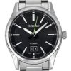 Montre analogique Seiko en acier inoxydable avec cadran noir et quartz SUR535P1 100M pour homme