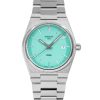 Montre Tissot T-Classic PRX en acier inoxydable avec cadran vert clair et quartz T137.210.11.091.00 100M pour femme