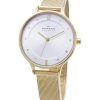 Montre Skagen Anita Gold Tone Mesh Bracelet CrystTouteized SKW2150 pour femme remise à neuf