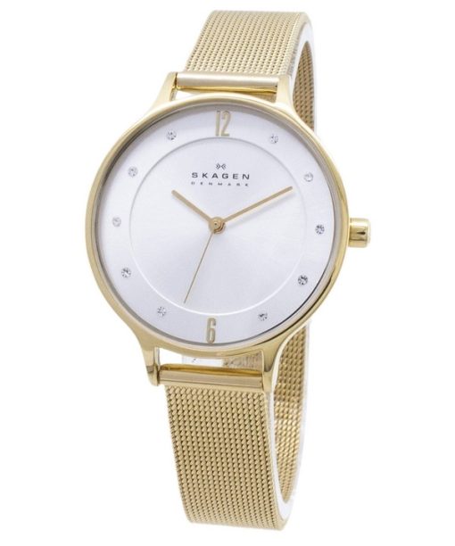 Montre Skagen Anita Gold Tone Mesh Bracelet CrystTouteized SKW2150 pour femme remise à neuf