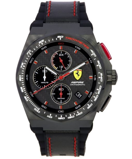 Montre homme Scuderia Ferrari Aspire Chronograph Cadran noir Quartz 0830792 reconditionnée