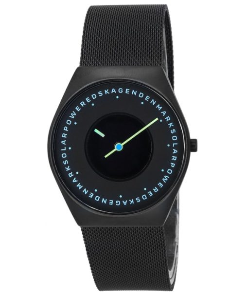 Montre homme Skagen Grenen Solar Halo Midnight en acier inoxydable avec cadran noir SKW6874 remise à neuf