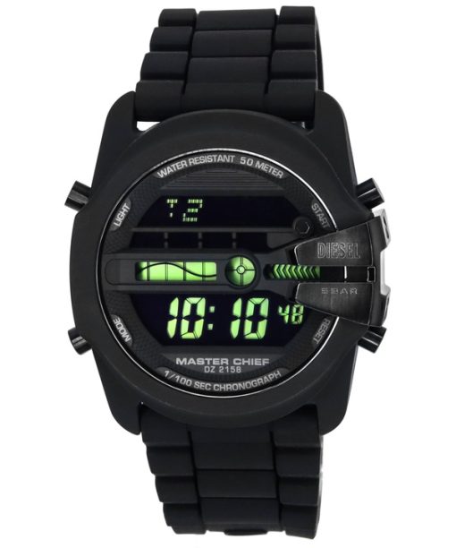 Montre homme Diesel Master Chief Digital bracelet en silicone cadran noir quartz DZ2158 reconditionnée