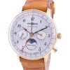 Montre pour femme Zeppelin Hindenburg LZ129 Phase de lune Cadran blanc Quartz 70391 Reconditionnée