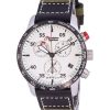 Montre homme Zeppelin Eurofighter Chronograph Bracelet en cuir Cadran beige Quartz 72985 100M reconditionnée