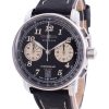 Montre homme Zeppelin LZ127 Chronographe Bracelet en cuir Cadran noir Quartz 86743 Reconditionnée